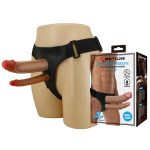 17,5 cm Belden Bağlamalı Çift Dildolu İçi Boş Strapon Penis - Görsel 2