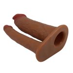 17,5 cm Belden Bağlamalı Çift Dildolu İçi Boş Strapon Penis - Görsel 5