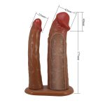 17,5 cm Belden Bağlamalı Çift Dildolu İçi Boş Strapon Penis - Görsel 8