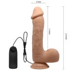 22,2 cm Titreşimli Belden Bağlamalı Realistik Vantuzlu Dildo Penis - Johnson - Görsel 9
