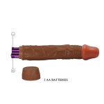 22,5 cm Damarlı Realistik Güçlü Titreşimli Melez Dildo Penis - Görsel 8