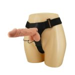 24 cm Belden Bağlamalı İçi Dolu Titreşimli Büyük Strapon Penis - Görsel 3