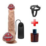 24 cm Titreşimli Realistik Belden Bağlamalı Vantuzlu Dildo Penis - Jason
