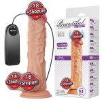 24 cm Titreşimli Realistik Vantuzlu Dildo Penis - Buraq