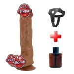 26 cm Ten Dokulu Gerçekçi Belden Bağlamalı Dildo Penis – Bergrisi