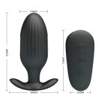 Altın Serisi – 7 Titreşim Modlu, 3 Elektrik Şok Fonksiyonlu, Uzaktan Kumandalı USB Şarjlı Anal Plug – Kelly - Görsel 9