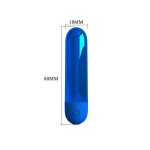 10 Fonksiyonlu USB Şarjlı Metalik Mini Bullet Vibratör – Kiwi (Safir Mavisi) - Görsel 8