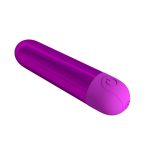 10 Fonksiyonlu USB Şarjlı Metalik Mini Bullet Vibratör – Kiwi (Magenta) - Görsel 4