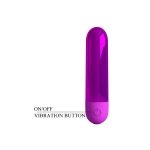 10 Fonksiyonlu USB Şarjlı Metalik Mini Bullet Vibratör – Kiwi (Magenta) - Görsel 6