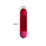 10 Fonksiyonlu USB Şarjlı Metalik Mini Bullet Vibratör – Kiwi (Yakut Kırmızısı) - Görsel 8