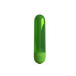 10 Fonksiyonlu USB Şarjlı Metalik Mini Bullet Vibratör – Kiwi (Zümrüt Yeşili) - Görsel 2