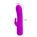 12 Fonksiyonlu USB Şarjlı Rabbit Vibratör – Omar (Mor) - Görsel 5
