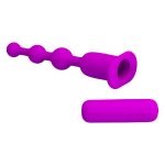 12 Fonksiyonlu USB Şarjlı Silikon Titreşimli Anal Boncuk – Hermosa - Görsel 5