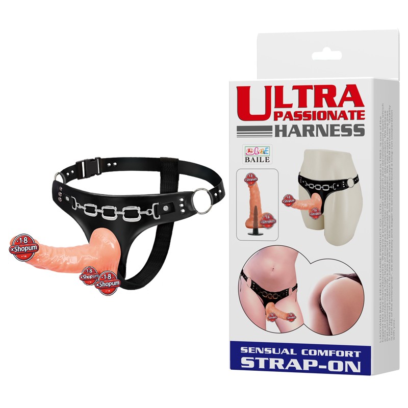 15-7-cm-belden-baglamali-gercekci-strap-on-ultra-harness-01-xshopum 15.7 cm Belden Bağlamalı Gerçekçi Strap-On – Ultra Harness - Görsel 1