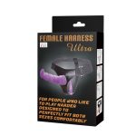 17.5 cm Belden Bağlamalı Çift Taraflı Mor Strap-On - Görsel 8