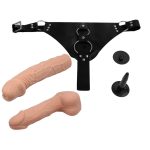 19.8 cm & 15 cm Belden Bağlamalı Çift Dildolu Strap-On - Görsel 7