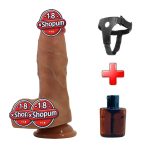 19,3 cm Süper Yumuşak Gerçekçi Silikon Belden Bağlamalı Dildo Penis – Duvall