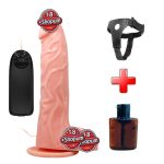 20,5 cm Döner Başlıklı Gerçekçi Titreşimli Belden Bağlamalı Dildo Penis – Rota Rex