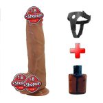 23,5 cm Süper Yumuşak Gerçekçi Silikon Belden Bağlamalı Dildo Penis – Orton