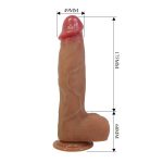23,5 cm Süper Yumuşak Gerçekçi Silikon Dildo Penis – Orton - Görsel 8