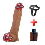 25,5 cm Süper Yumuşak Gerçekçi Silikon Belden Bağlamalı Dildo Penis – Mendel