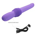 3 Kademeli Hafızalı İleri-Geri Hareketli USB Şarjlı Vibratör – Pazuzu (Mor) - Görsel 8