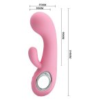 7 Fonksiyonlu 5 Hız Kademeli USB Şarjlı Rabbit G-Nokta Vibratörü – Chris (Pembe) - Görsel 7