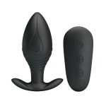 Altın Serisi – 12 Fonksiyonlu Uzaktan Kumandalı USB Şarjlı Silikon Anal Plug – Regina - Görsel 3