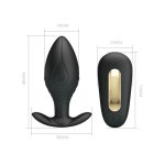 Altın Serisi – 12 Fonksiyonlu Uzaktan Kumandalı USB Şarjlı Silikon Anal Plug – Regina - Görsel 8
