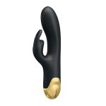 Altın Serisi – 7 Titreşim Modlu USB Şarjlı Çift Uçlu Silikon Rabbit Vibratör - Görsel 2