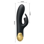 Altın Serisi – 7 Titreşim Modlu USB Şarjlı Çift Uçlu Silikon Rabbit Vibratör - Görsel 5
