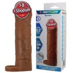 Extended 2.5 cm Uzatmalı Halkalı Melez Rengi Tabanlı Gerçekçi Penis Kılıfı – Bunion