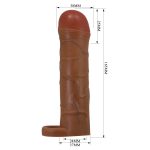 Extended 2.5 cm Uzatmalı Halkalı Melez Rengi Tabanlı Gerçekçi Penis Kılıfı – Bunion - Görsel 7