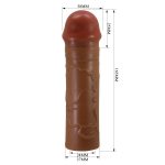Extended 2.5 cm Uzatmalı Melez Rengi Gerçekçi Penis Kılıfı – Nile - Görsel 8