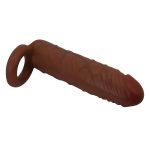 Extended 2.5 cm Uzatmalı Melez Rengi Halkalı Gerçekçi Penis Kılıfı – Kaile - Görsel 6