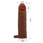 Extended 2.5 cm Uzatmalı Melez Rengi Halkalı Gerçekçi Penis Kılıfı – Kaile - Görsel 8