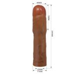 Extended 7.6 cm Uzatmalı Melez Rengi Gerçekçi Penis Kılıfı – Kylian - Görsel 7