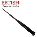 Premium Fetiş Kadife Saplı Deri Flogger BDSM Kırbaç – Siyah - Görsel 2