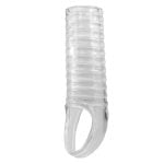 Ribbed Dokulu Penis Kılıfı (Şeffaf) – Hollman - Görsel 2