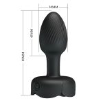 USB Şarjlı 10 Fonksiyonlu Titreşimli 5 Renk LED Işıklı Silikon Anal Plug – Olman - Görsel 7
