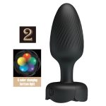 USB Şarjlı 10 Fonksiyonlu Titreşimli 5 Renk LED Işıklı Silikon Anal Plug – Varian - Görsel 2