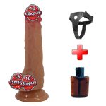 16,2 cm Ultra Gerçekçi Dokulu Melez Belden Bağlamalı Vantuzlu Dildo Penis – Ivita