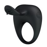 Titreşimli Klitoris Uyarıcılı Silikon Penis Halkası – Stimulating Tongue - Görsel 2