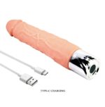 22,3 cm USB Şarjlı Gerçekçi 10 Titreşim Modlu Vibratör – Osric Pro - Görsel 9