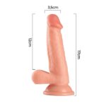 17 cm Realistik Dokulu Belden Bağlamalı Vantuzlu Dildo Penis – Ten Rengi - Görsel 6