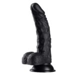 18 cm Realistik Dokulu Belden Bağlamalı Vantuzlu Dildo Penis – Siyah - Görsel 4