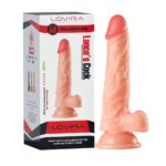 19,5 cm Realistik Dokulu Vantuzlu Dildo Penis – Ten Rengi - Görsel 2