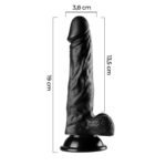 19,5 cm Realistik Dokulu Vantuzlu Dildo Penis – Siyah - Görsel 8