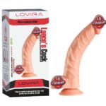 24 cm Kavisli Realistik Dokulu Vantuzlu Dildo Penis – Ten Rengi