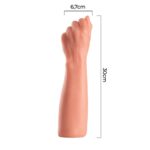 30 cm Dev Kalın Realistik Yumruk (Fist) Tasarımlı Dildo – Ten Rengi - Görsel 4
